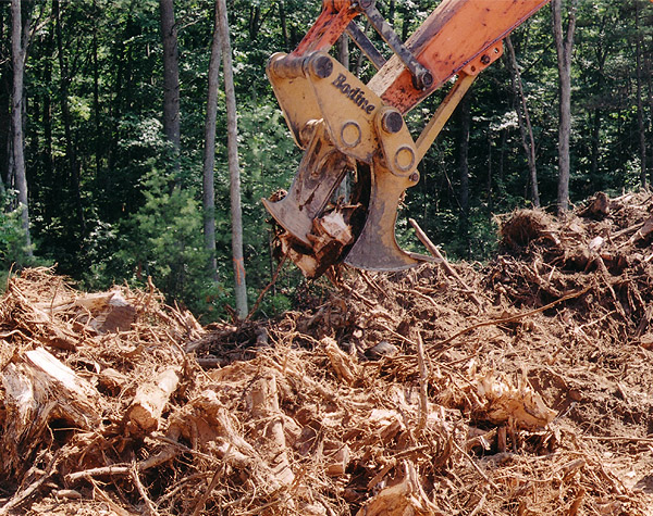 Bodine Mfg. All Pro Stump Wood Splitter for use or land clearing and tub grinder feeders, wood Splitters, stump shears, stump removal